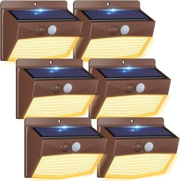 [6 Packs] Solar Outdoor Motion Sensor Security Lights – Waterproof & Energy-Efficient - Image 4