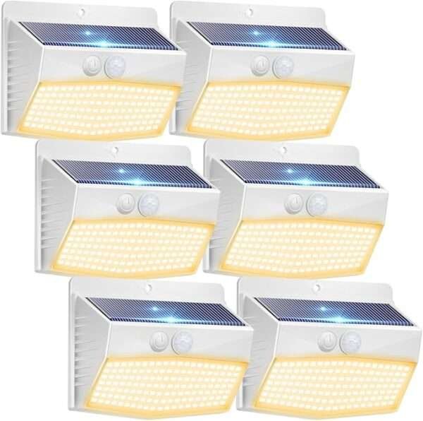 [6 Packs] Solar Outdoor Motion Sensor Security Lights – Waterproof & Energy-Efficient - Image 3