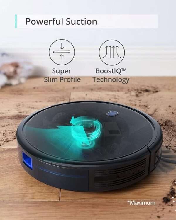 eufy Robot Vacuum 11S MAX, Super Thin, Powerful Suction, Quiet, Self-Charging Robotic Vacuum Cleaner, Cleans Hard Floors to Medium-Pile Carpets, Black - Image 2