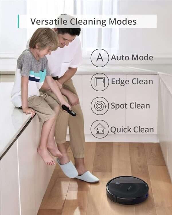 eufy Robot Vacuum 11S MAX, Super Thin, Powerful Suction, Quiet, Self-Charging Robotic Vacuum Cleaner, Cleans Hard Floors to Medium-Pile Carpets, Black - Image 4