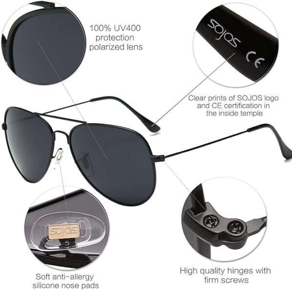 SOJOS Classic Aviator Shades