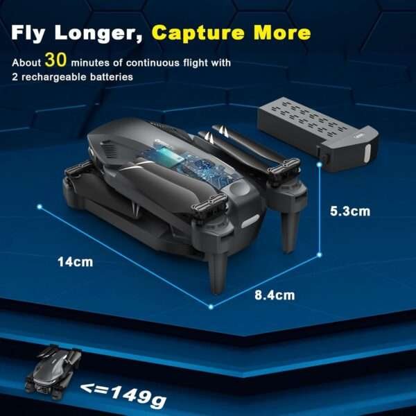 1080P FPV Drone with Camera for Adults & Beginners - Voice Control, Gesture Selfie & Altitude Hold - Image 6