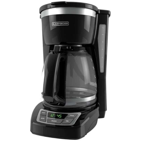 BLACK+DECKER 12-Cup Digital Coffee Maker, Programmable, Washable Basket Filter, Sneak-A-Cup, Auto Brew, Water Window, Keep Hot Plate, Black - Image 2