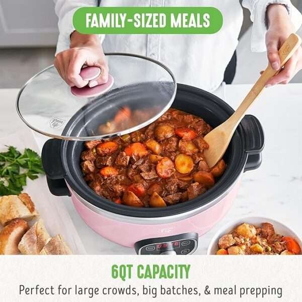 GreenLife Cook Duo Healthy Ceramic Nonstick 6-Quart Slow Cooker: Cook Smarter, Healthier - Image 2