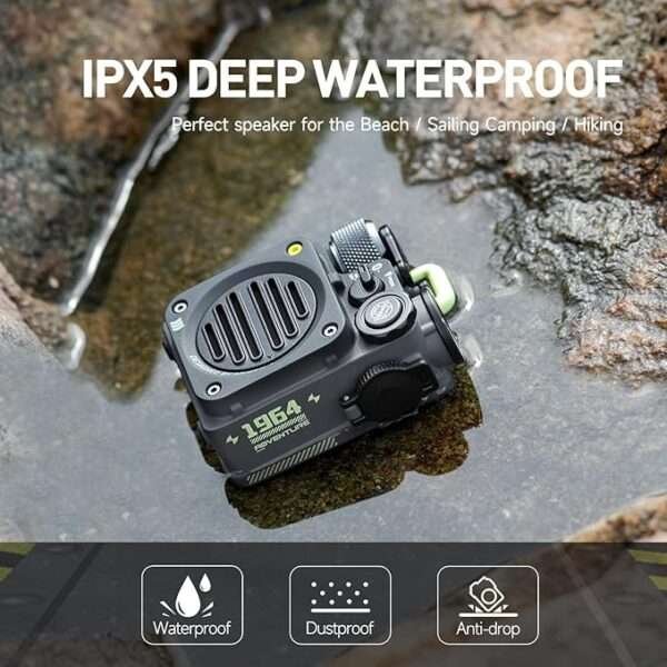 Muzen Wild Mini Rugged Bluetooth Speaker – Waterproof & Loud - Image 3